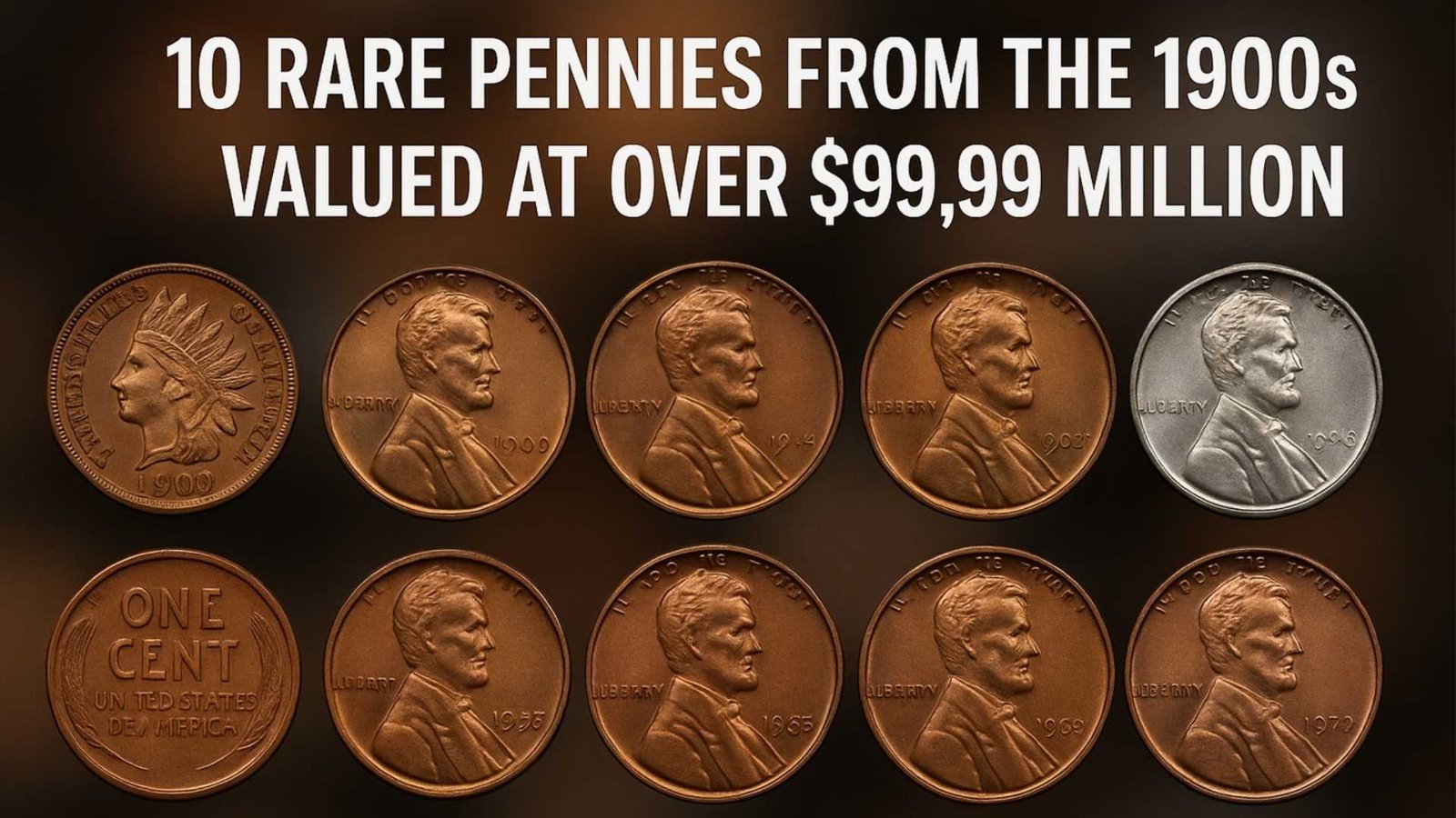 Top 10 Rare Pennies from the 1900s Worth Over $99.99 Million